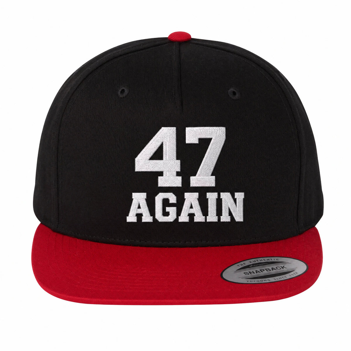 47 Again Five-Panel Snapback Hat structured front panel color variation