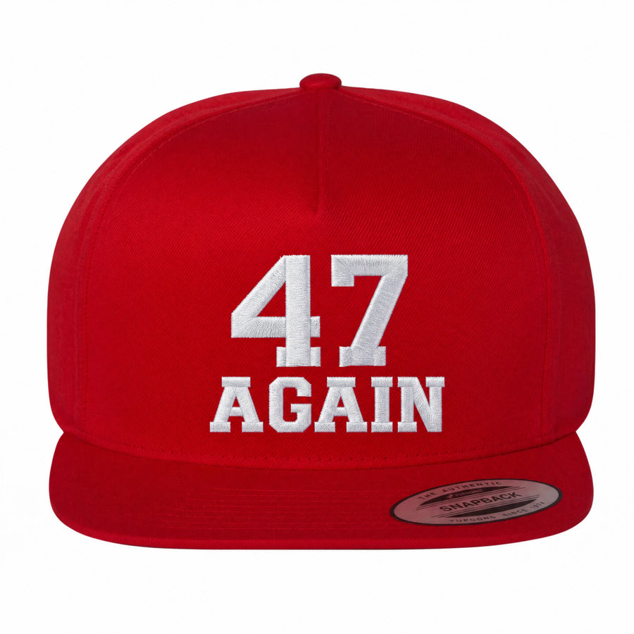 Most Popular: 47 Again Five-Panel Snapback Hat in Red