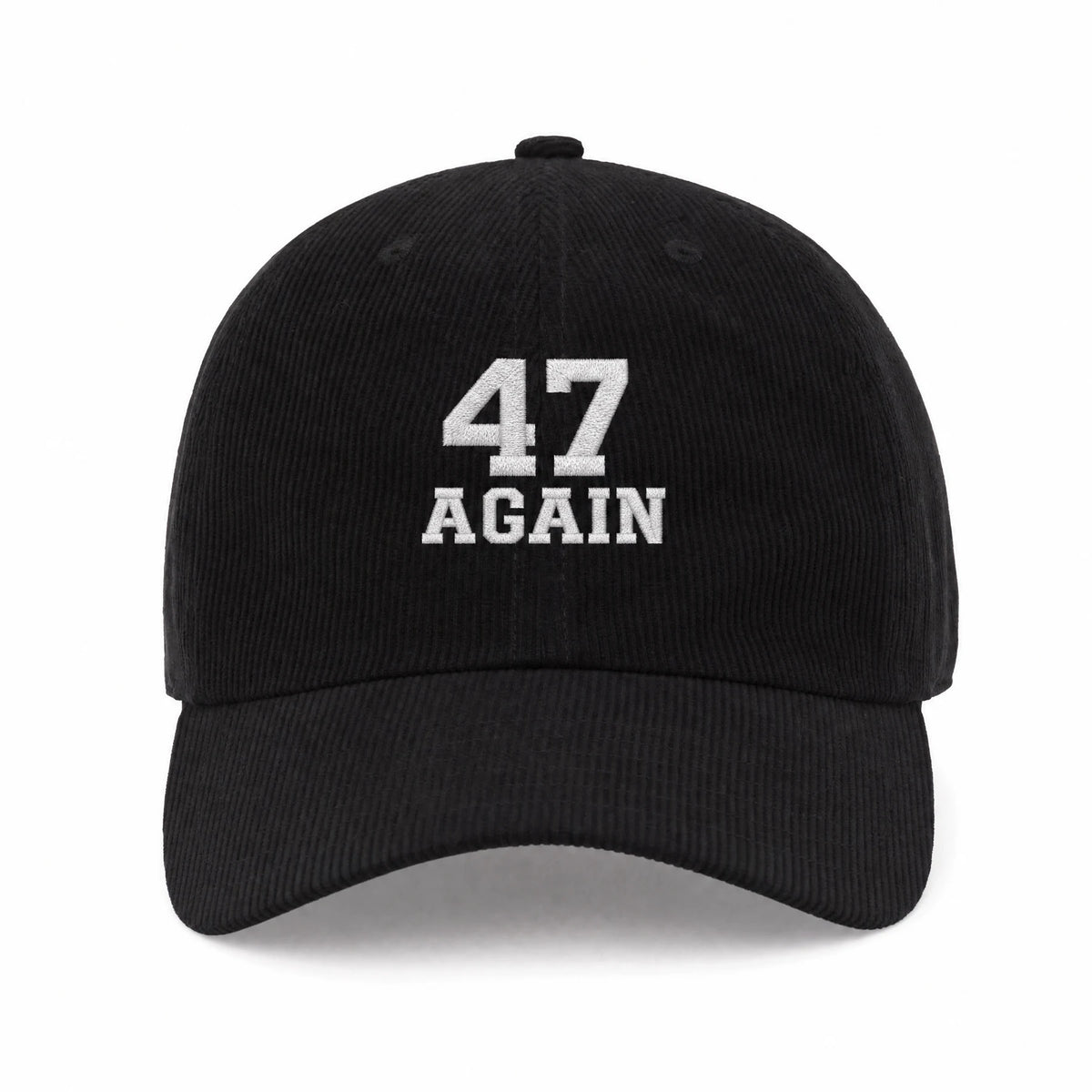 47 Again Corduroy Cap chino twill and embroidery detail